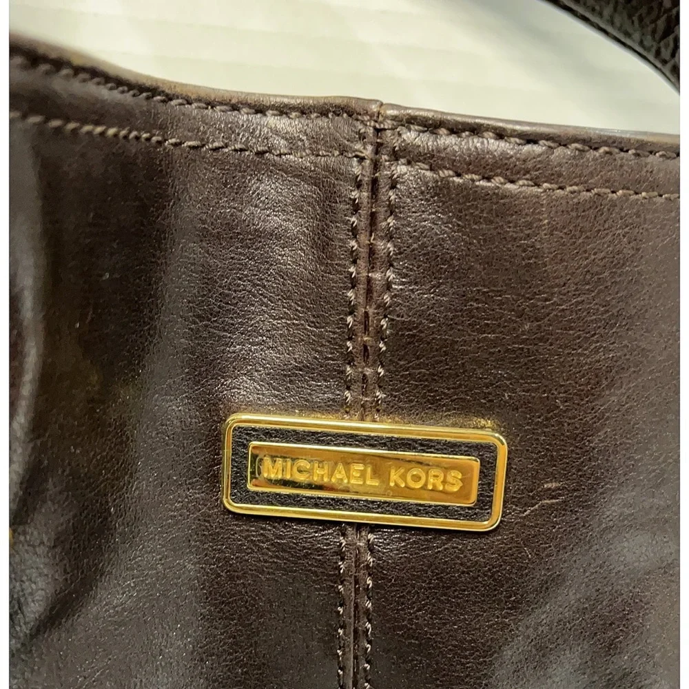 Pre-Loved Stunning Designer Michael Kors Collection Leather Satchel Purse Bag - Picture 7 of 9